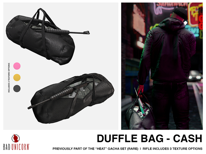 'Cash' Duffle Bag RARE (Previously - The Heat Gacha Set)