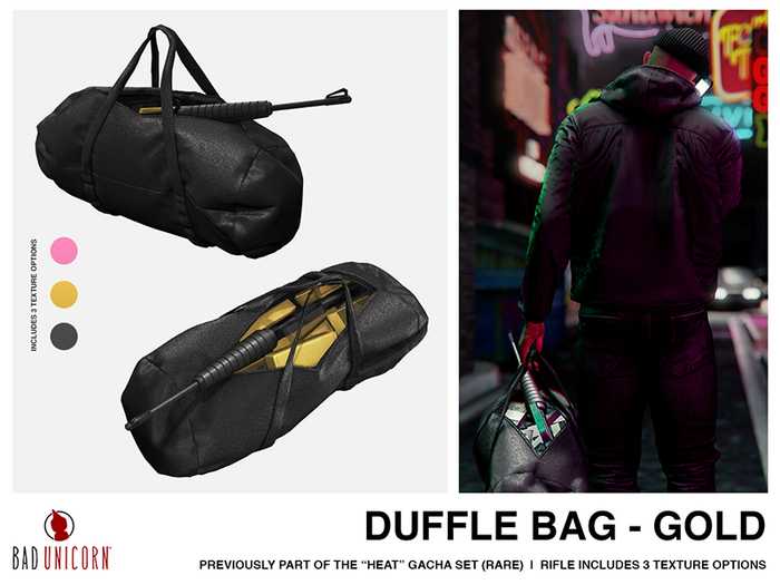 'Gold' Duffle Bag RARE (Previously - The Heat Gacha Set)