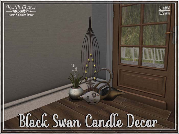 ~PPC~ Black Swan Candle Decor 