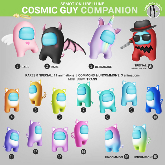 SEmotion Libellune Cosmic Guys Companion UNCOMMON 16