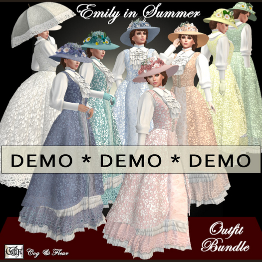 C&F EMILY Late Victorian Summer Outfit Bundles Demo
