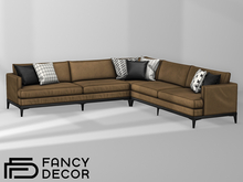 Fancy Decor: Lewis Sectional Sofa - brown (PG)