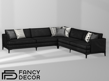 Fancy Decor: Lewis Sectional Sofa - black (PG)