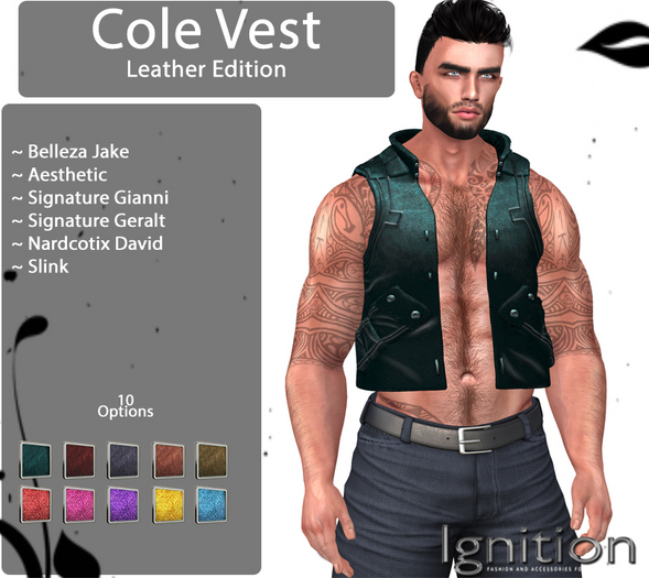 Ignition Cole Vest Leather