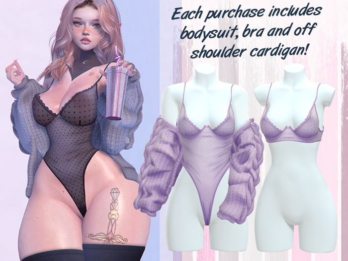 Lunar - Moth Bra & Body & Cardi - Milka