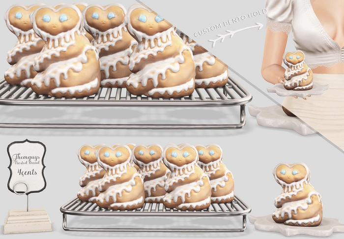 Dahlia - Bakery - Themguys Frosted Bread - Dispenser -  Dispenser, Holdable, Wearable, Guest Server