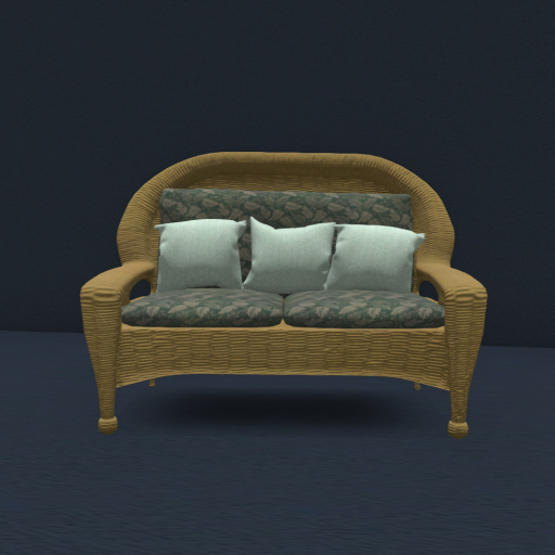 Wicker Sofa Natural 