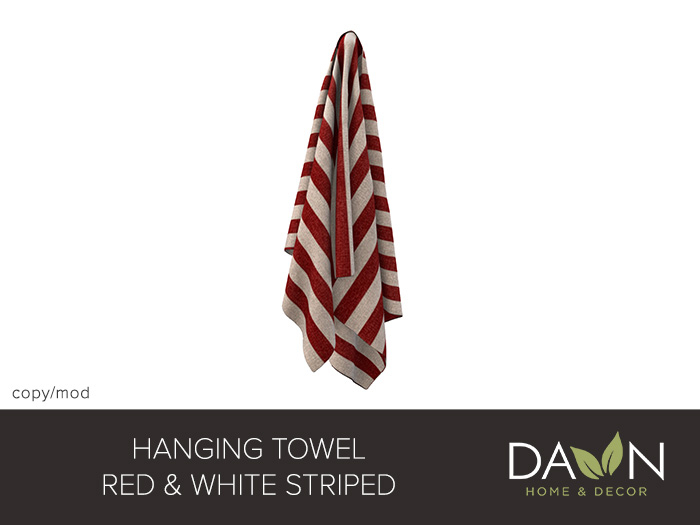 Hanging Towel - Red/White Striped | DAWN