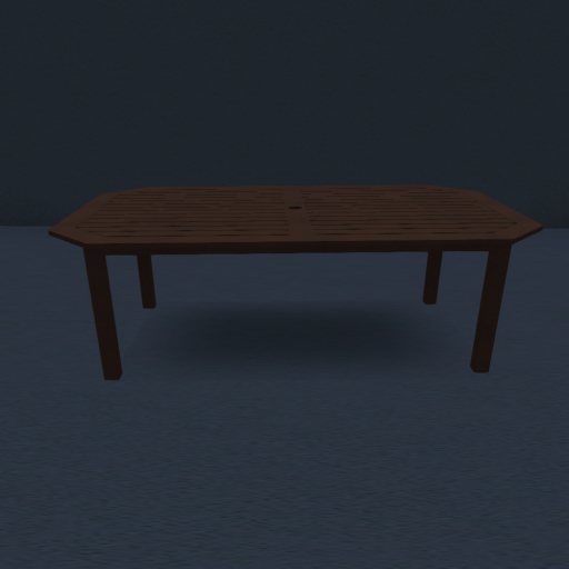 Patio Table Dark Plain 