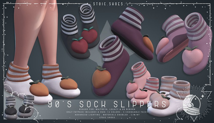 .STOIC. 90's SOCK SLIPPER ORANGE