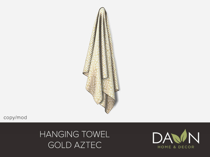 Hanging Towel - Gold Aztec | DAWN