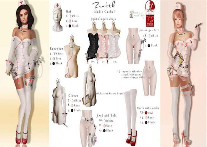 =Zenith=Medic dress (White) (Maitreya) - RARE