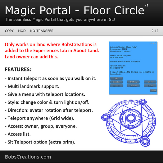 Magic Portal V2 - Floor Circle