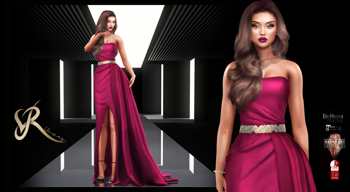 [RUNWAY] "LADY" DRESS .GARNET.    (Wear)