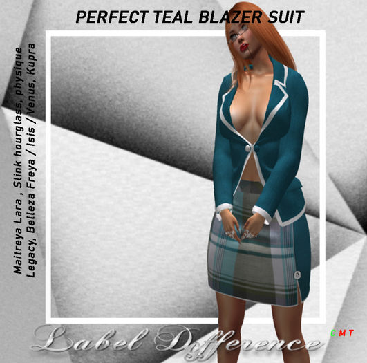 Label Difference - Perfect teal Blazer Suit BAG