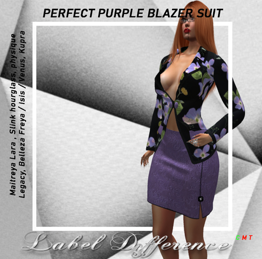 Label Difference - Perfect Purple Skirt Suit BAG
