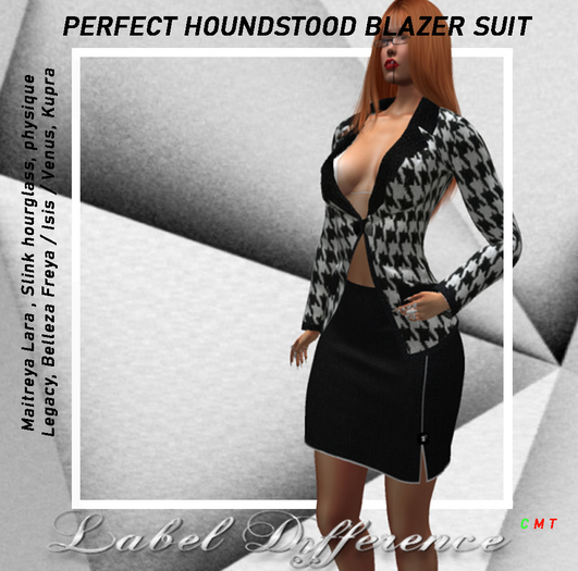 Label Difference - Perfect Houndstood Blazer Suit BAG
