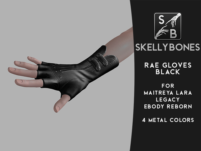 Skellybones -- Rae Gloves - Black