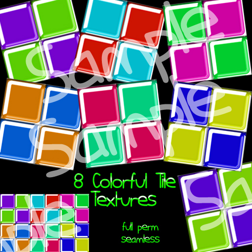 FULL PERM 8 Colorful Tile Textures