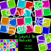 FULL PERM 8 Colorful Tile Textures