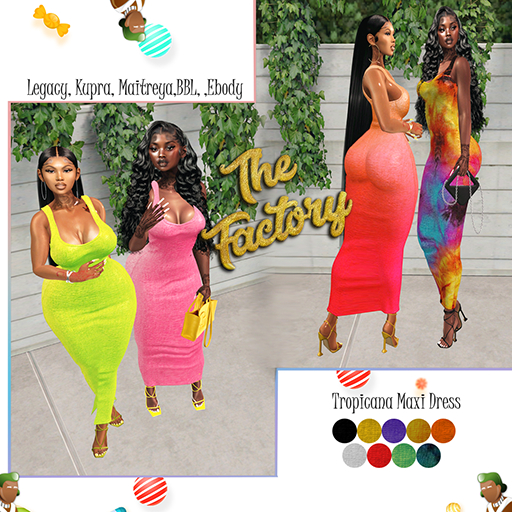 -THE FACTORY- Tropicana Maxi Dress(FatPack)