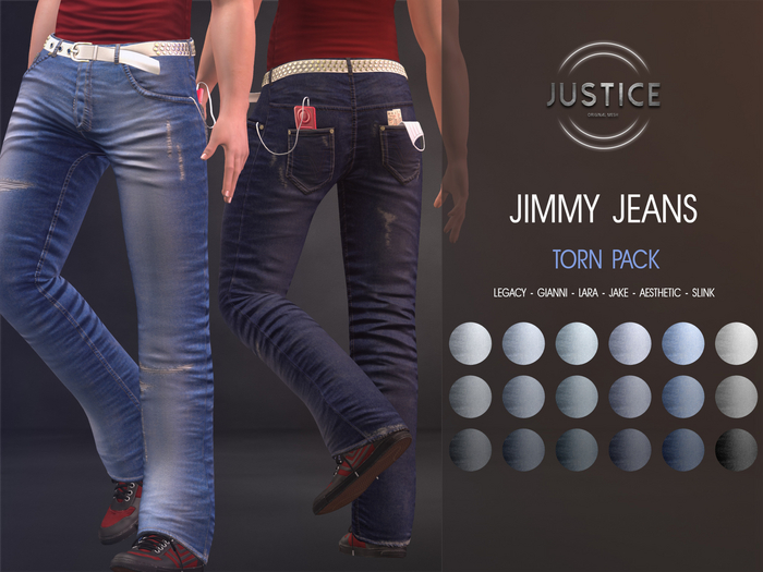 [JUSTICE] JIMMY JEANS - TORN PACK