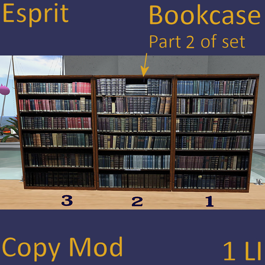 Esprit BK190 Bookcase 2 (Set of three)