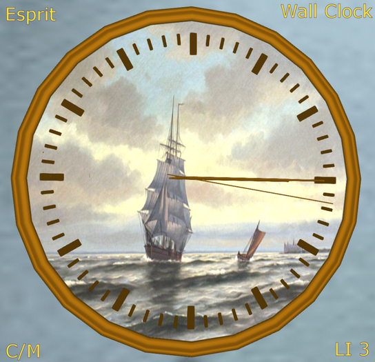Esprit CC9 Wall Clock - Seascape