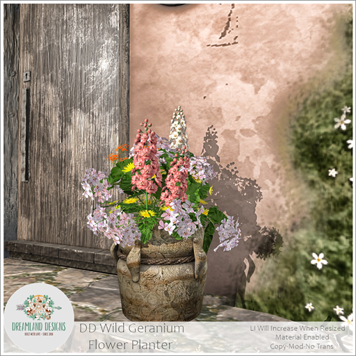 DD Wild Geranium Flower Planter/ADD