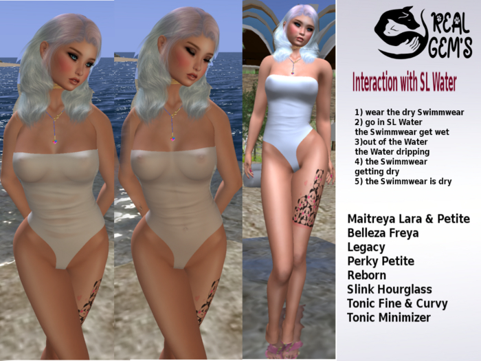 [RG] Swimwear Water scenario Withe (Box)