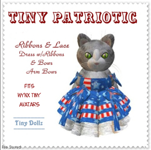 Tiny Patriotic Ribbons & Bows Dress Boxed