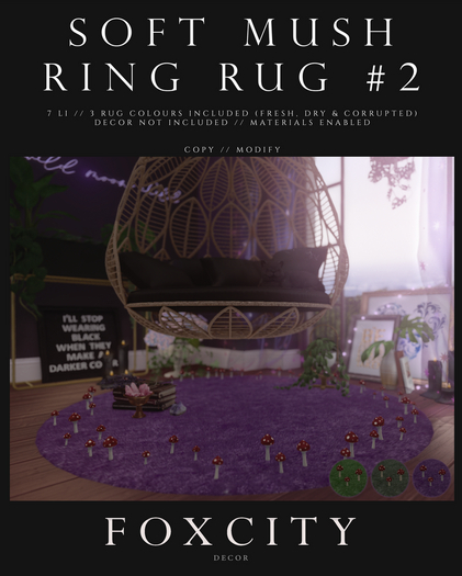 FOXCITY. Decor - Soft Mush Ring Rug #2
