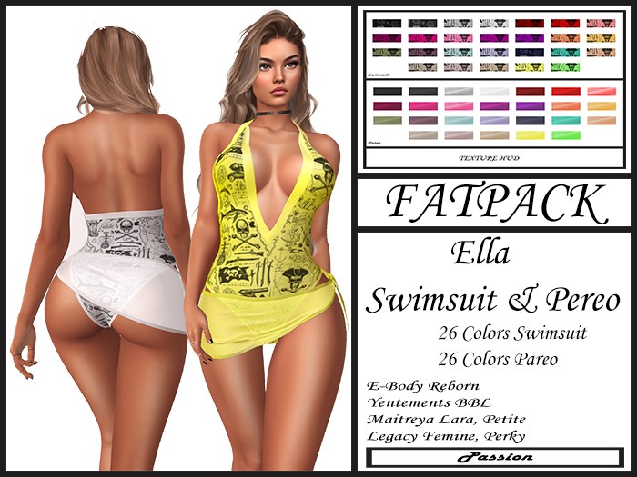 Passion-Ella-Swimsuit and Pareo-Fatpack