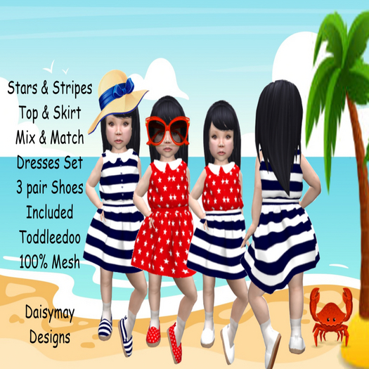 DMD~Stars & Stripes Top & Skirt Box