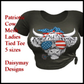 DMD- Tied Tee Patriotic Cow Box
