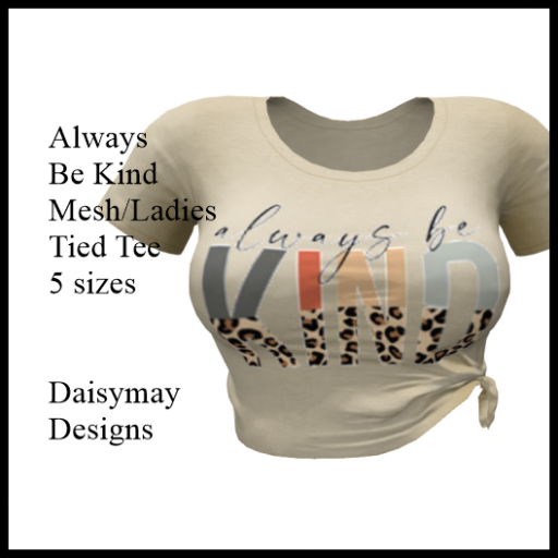 DMD-Ladies Tied Tee-Be Kind Box