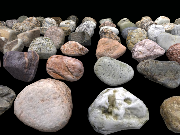 84 Full Perm Lowpoly Rocks .5Li Each