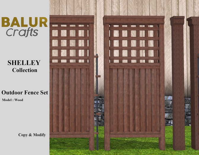 Balur Crafts - Shelley Modular Outdoor Fence - Wood