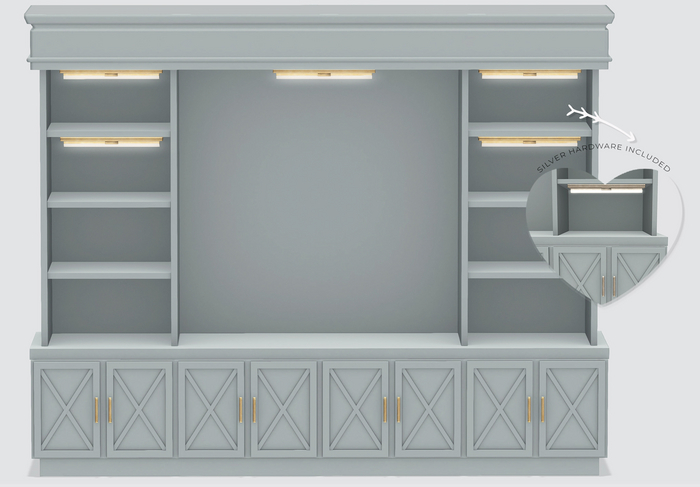 Dahlia - Raine - Wall Unit - entertainment wall - Powder 