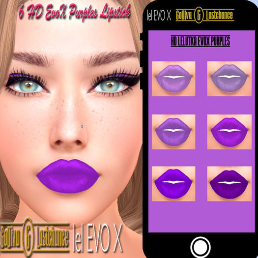 G&L EVOX PURPLE PALLET LIPSTICK
