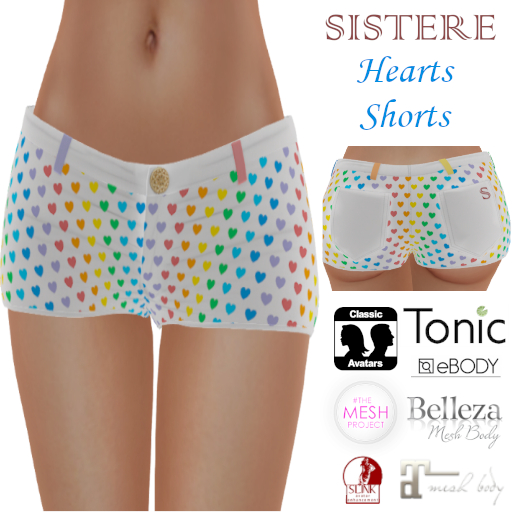 [SISTERE] Hearts Shorts *PRIDE*