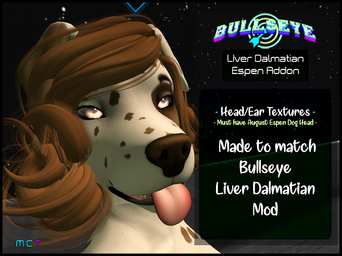 (B) Liver Dalmatian Addon for Espen Dog Head