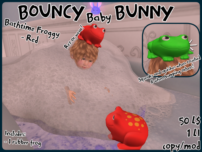 [BBB] Bathtime Froggy - Red