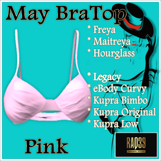 [R39] May BraTop-Pink