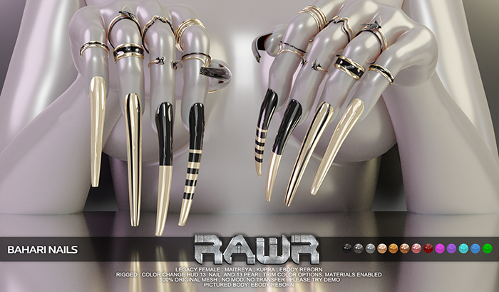 RAWR! Bahari Nails DEMO (add me)