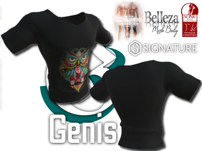 TSHIRT GENIS STAMPED OWL