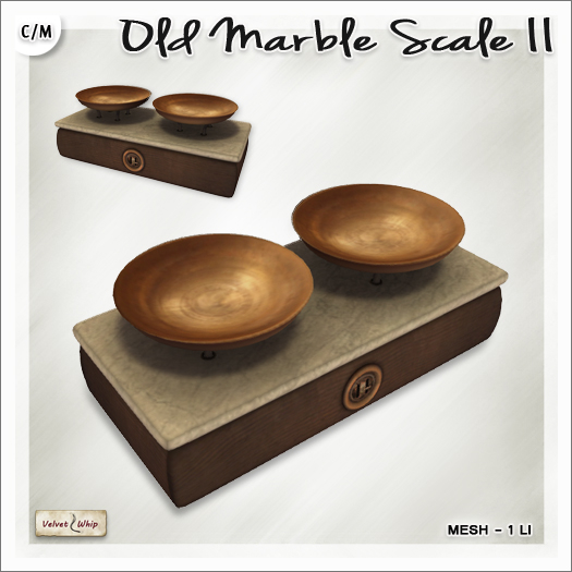 Second Life Marketplace - [V/W] Old Marble Scale II - Vintage weight ...