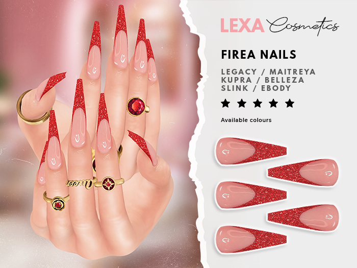 Lexa - Firea Coffin Nails