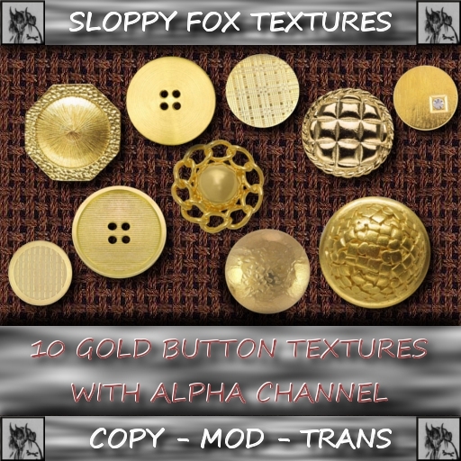 Gold Button Textures with Alpha 