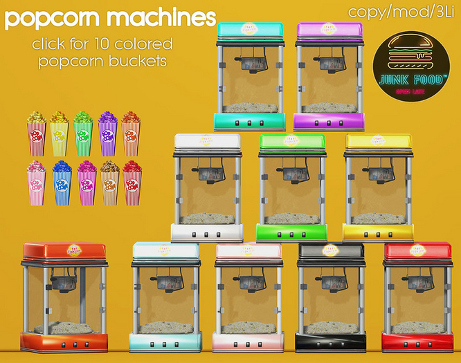 Junk Food - Popcorn Machine (White)